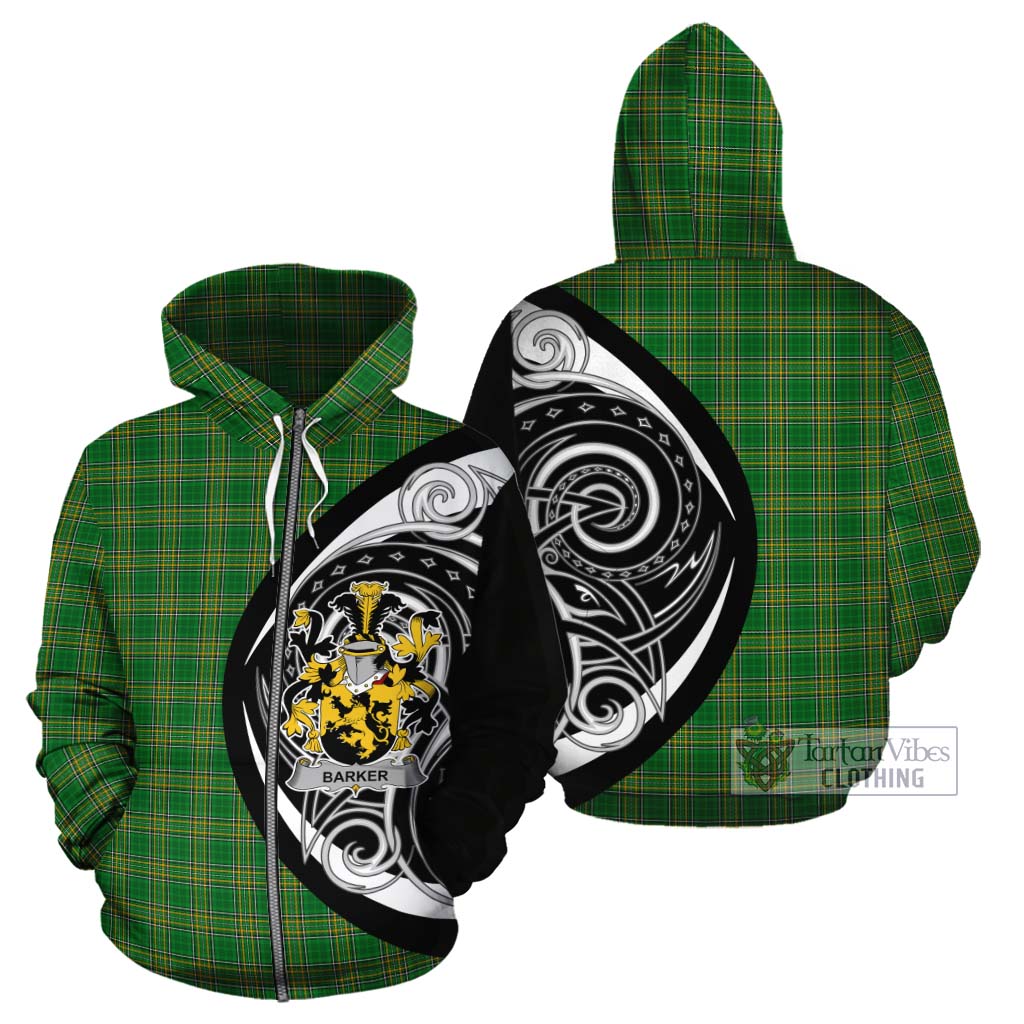 Tartan Vibes Clothing Barker Irish Clan Cotton Hoodie Celtic Circle Style