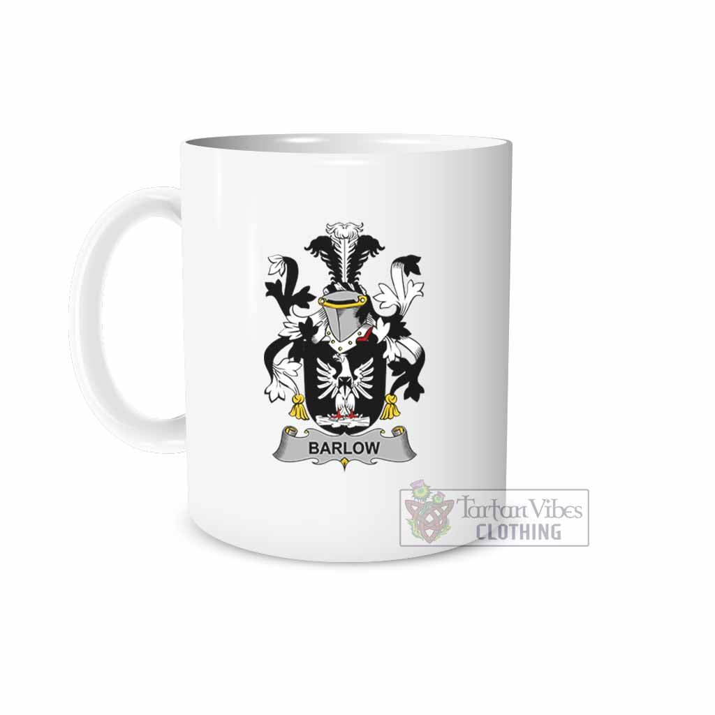 Barlow Irish Clan Coat of Arms Ceramic Mug White - 2D-tartanvibesclothing