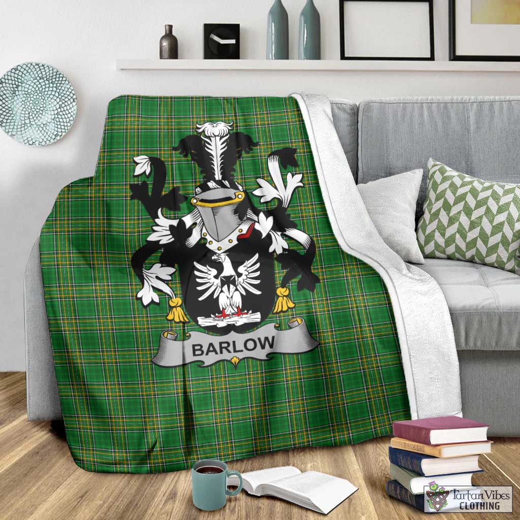 Barlow Irish Clan Tartan Blanket with Coat of Arms - Tartan Vibes Clothing