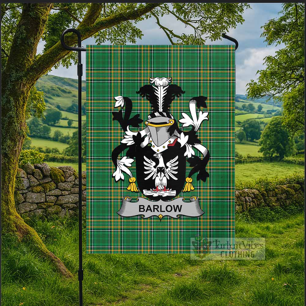 Barlow Irish Clan Tartan Flag with Coat of Arms