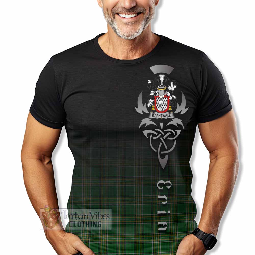 Tartan Vibes Clothing Barnewall Irish Clan T-Shirt with Coat of Arms Erin Go Bragh Celtic Inspired