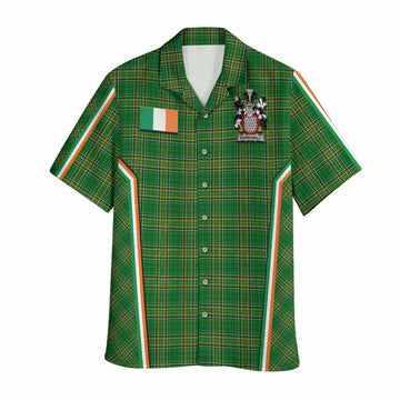 Barnewall Irish Clan Coat of Arm Tartan Hawaiian Shirt Flag Style