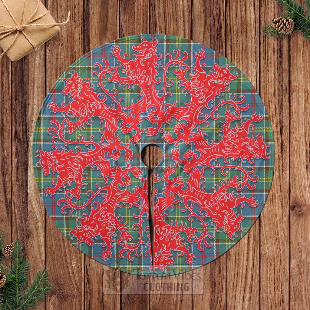 Barr Tartan Christmas Tree Skirt Lion Rampant Style Casual Tree Skirts - Tartan Vibes Clothing