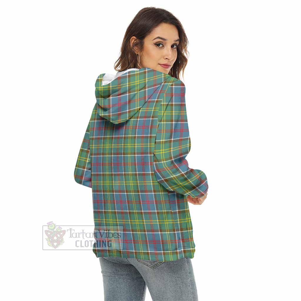 Barr Tartan Women's Borg Fleece Hoodie with Half Zip - Tartan Vibes Clothing