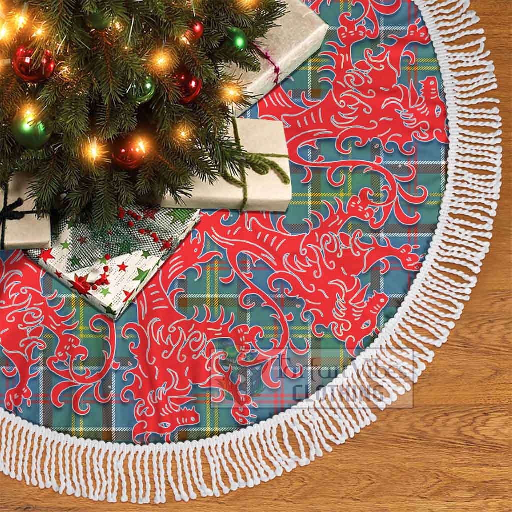 Barr Tartan Christmas Tree Skirt Lion Rampant Style - Tartan Vibes Clothing