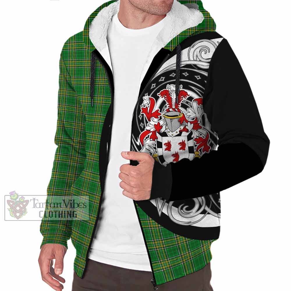 Tartan Vibes Clothing Barran Irish Clan Sherpa Hoodie Celtic Circle Style