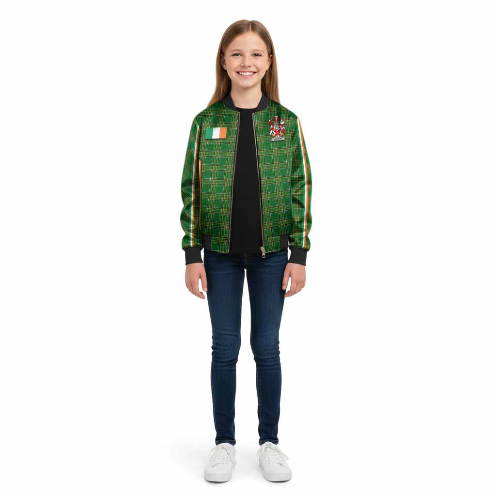 Barron Irish Clan Coat of Arm Tartan Kid Bomber Jacket Flag Style