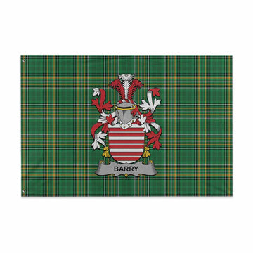 Barry Irish Clan Tartan House Flag with Coat of Arms