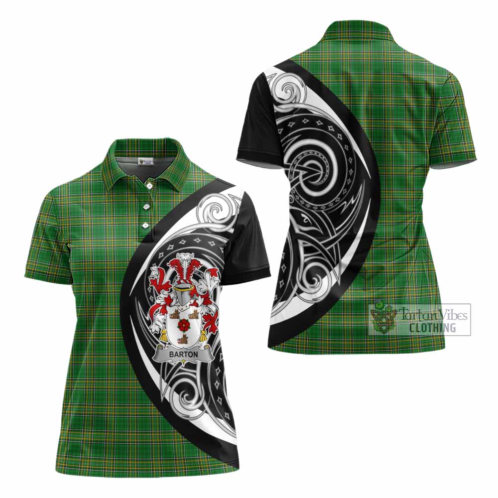 Tartan Vibes Clothing Barton Irish Clan Women's Polo Shirt Celtic Circle Style