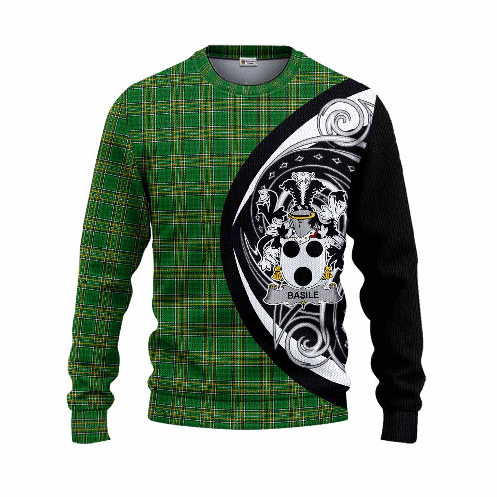 Tartan Vibes Clothing Basile Irish Clan Knitted Sweater Celtic Circle Style