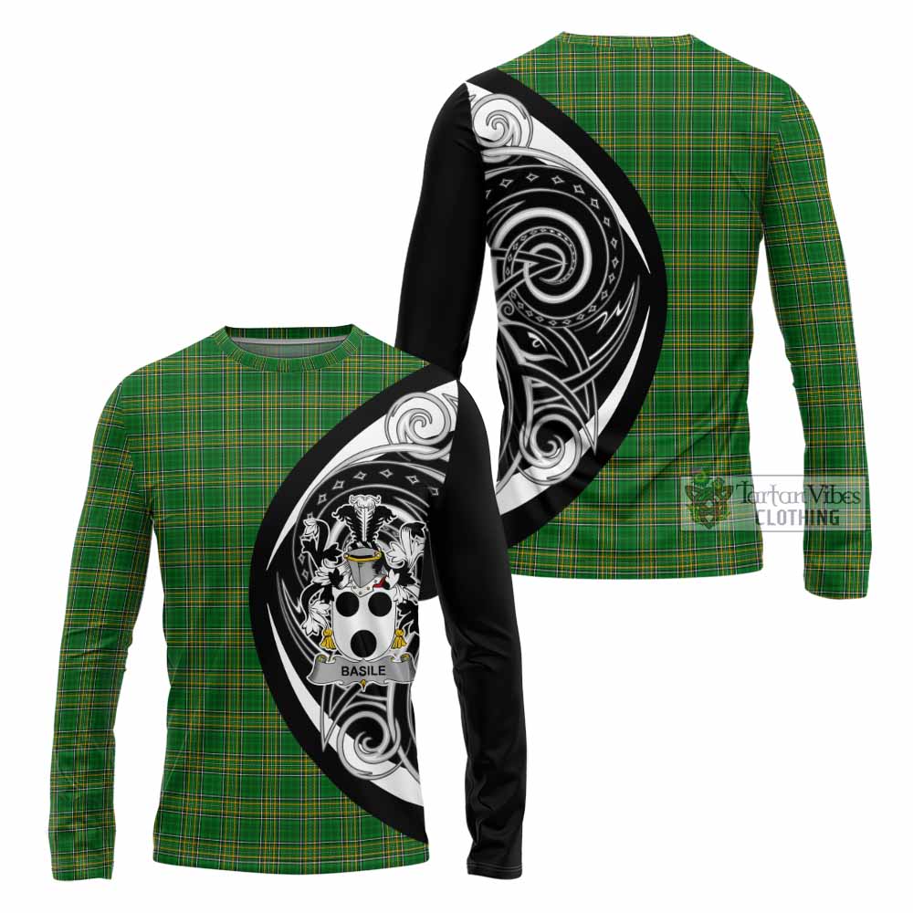 Basile Irish Clan Long Sleeve T-Shirt Celtic Circle Style - Tartan Vibes Clothing