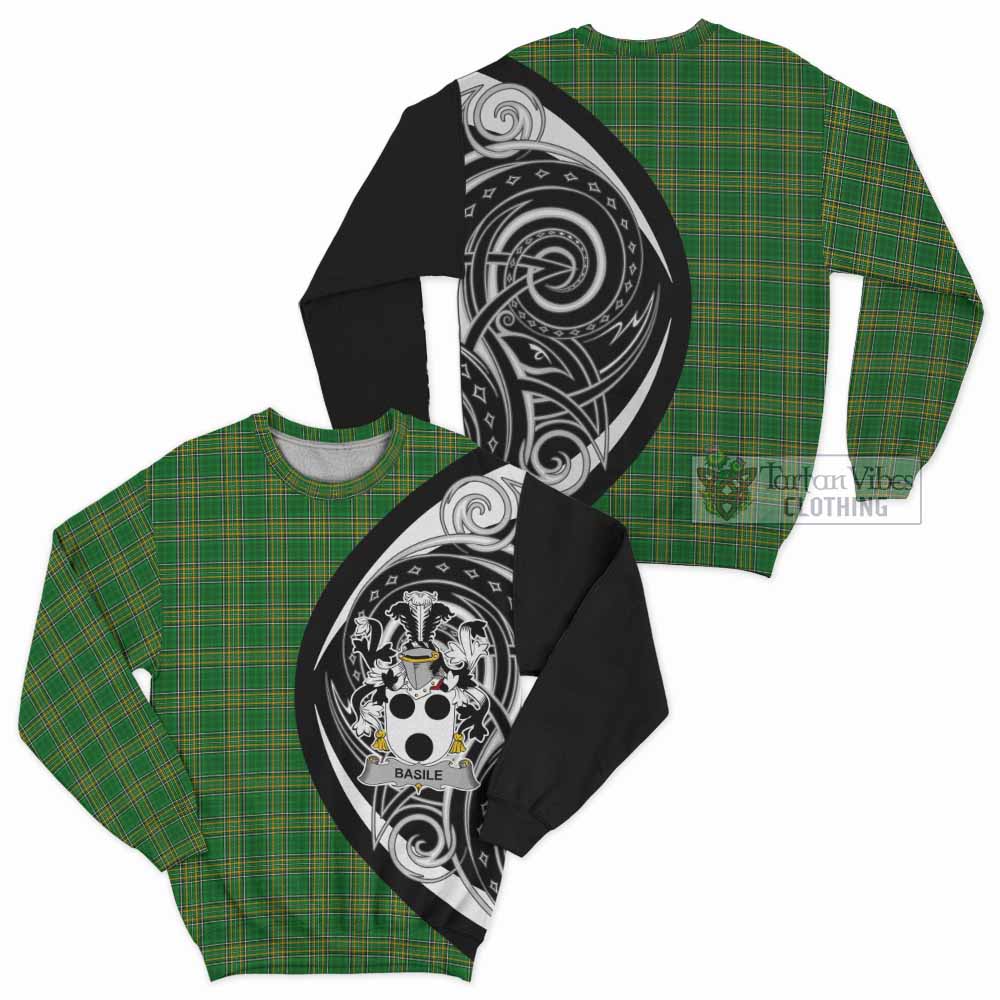Tartan Vibes Clothing Basile Irish Clan Sweatshirt Celtic Circle Style