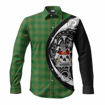Bateson Irish Clan Long Sleeve Button Shirt Celtic Circle Style Men's Shirt S - Tartan Vibes Clothing