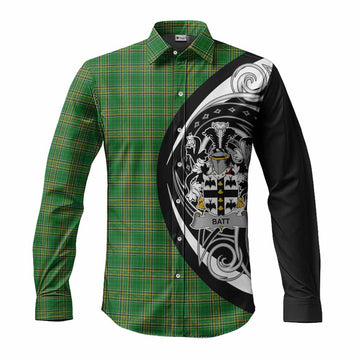 Tartan Vibes Clothing Batt Irish Clan Long Sleeve Button Shirt Celtic Circle Style