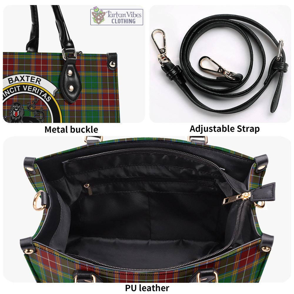 Baxter Tartan Luxury Leather Handbags with Family Crest - Tartan Vibes Clothing