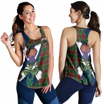 Tartan Vibes Clothing Baxter Tartan Family Crest Women's Racerback Tanks Scottish Thistle Celtic Inspired