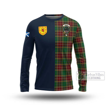 Tartan Vibes Clothing Baxter Tartan Long Sleeve T-Shirt with Scottish Lion Royal Arm Half Style