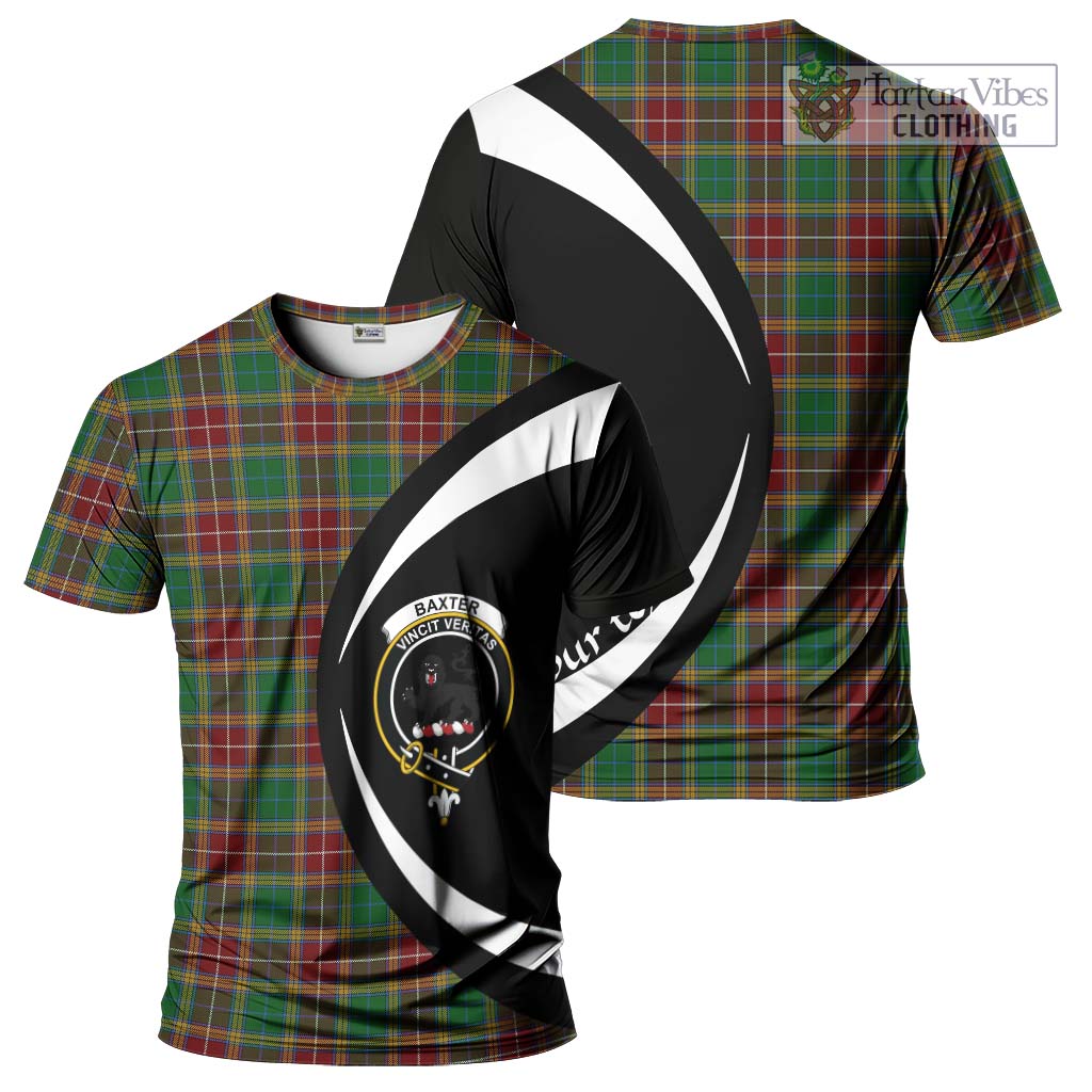 Tartan Vibes Clothing Baxter Tartan T-Shirt with Family Crest Circle Style