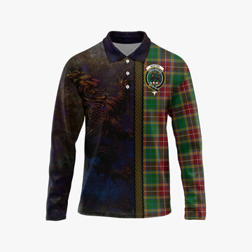 Baxter Tartan Family Crest Long Sleeve Polo Shirt Alba Gu Brath Be Brave Lion Ancient Style