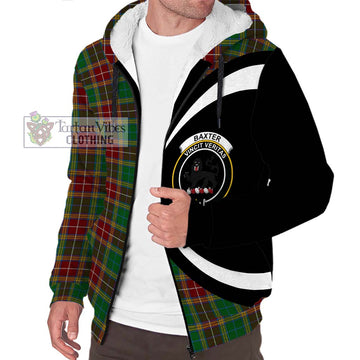 Baxter Tartan Sherpa Hoodie with Family Crest Circle Style