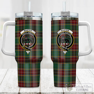 Tartan Vibes Clothing Baxter Tartan and Family Crest Tumbler with Handle