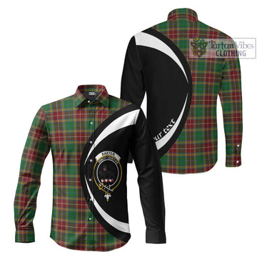 Baxter Tartan Long Sleeve Button Up with Family Crest Circle Style Men's Shirt S - Tartan Vibes Clothing