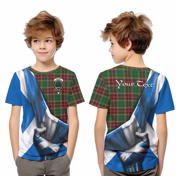 Baxter Tartan Kid T-Shirt with Family Crest Scotland Patriotic Style