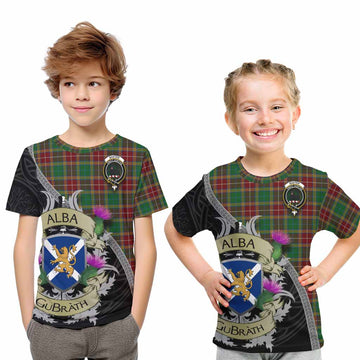 Tartan Vibes Clothing Baxter Tartan Family Crest Kid T-Shirt Lion Rampant Royal Thistle Shield Celtic Inspired