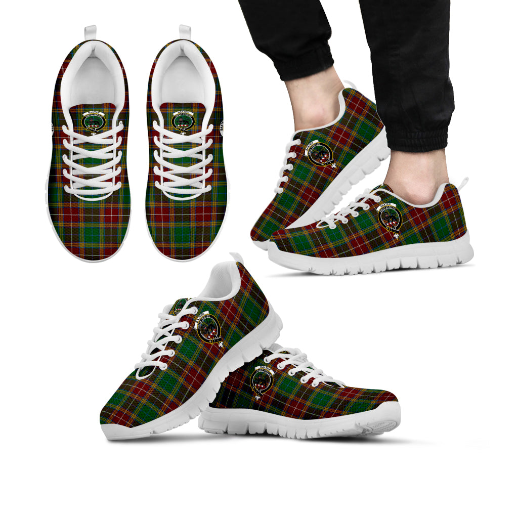 Baxter Tartan Sneakers with Family Crest - Tartanvibesclothing