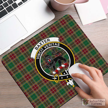 Baxter Tartan Mouse Pad with Family Crest