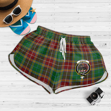 Baxter Tartan Womens Shorts with Family Crest