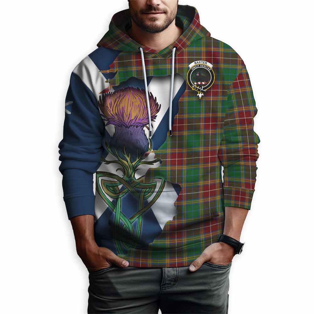 Tartan Vibes Clothing Baxter Tartan Family Crest Hoodie Scottish Thistle Celtic Inspired