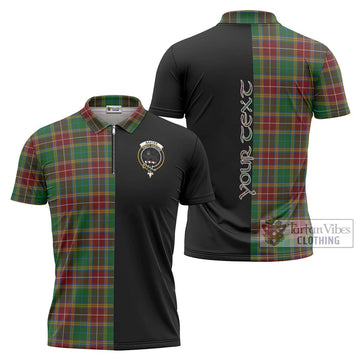 Baxter Tartan Zipper Polo Shirt with Family Crest and Half Of Me Style Unisex - Tartanvibesclothing Shop