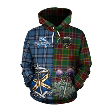 Baxter Tartan Cotton Hoodie Happy St. Andrew's Day Half Tartan Style
