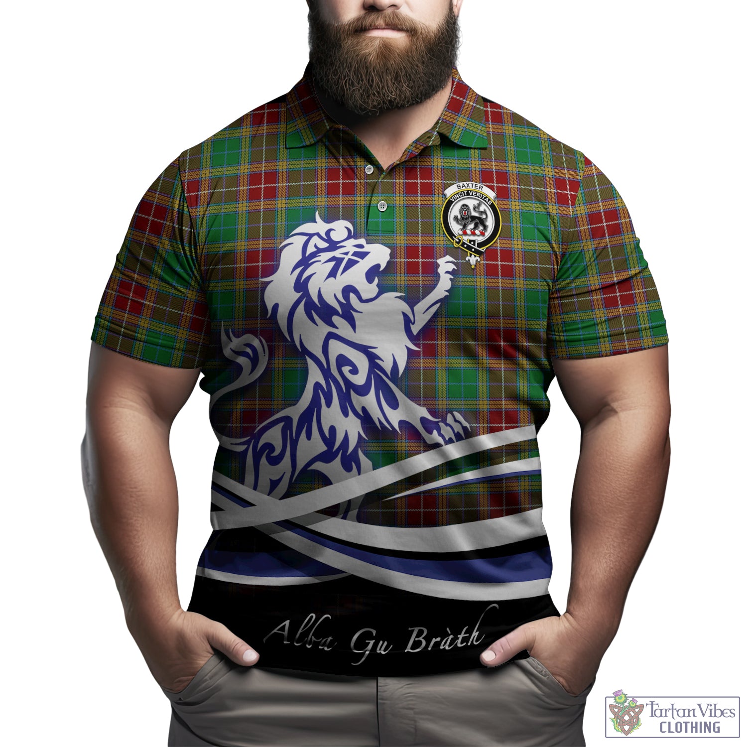 baxter-tartan-polo-shirt-with-alba-gu-brath-regal-lion-emblem