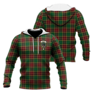Baxter Tartan Knitted Hoodie with Family Crest