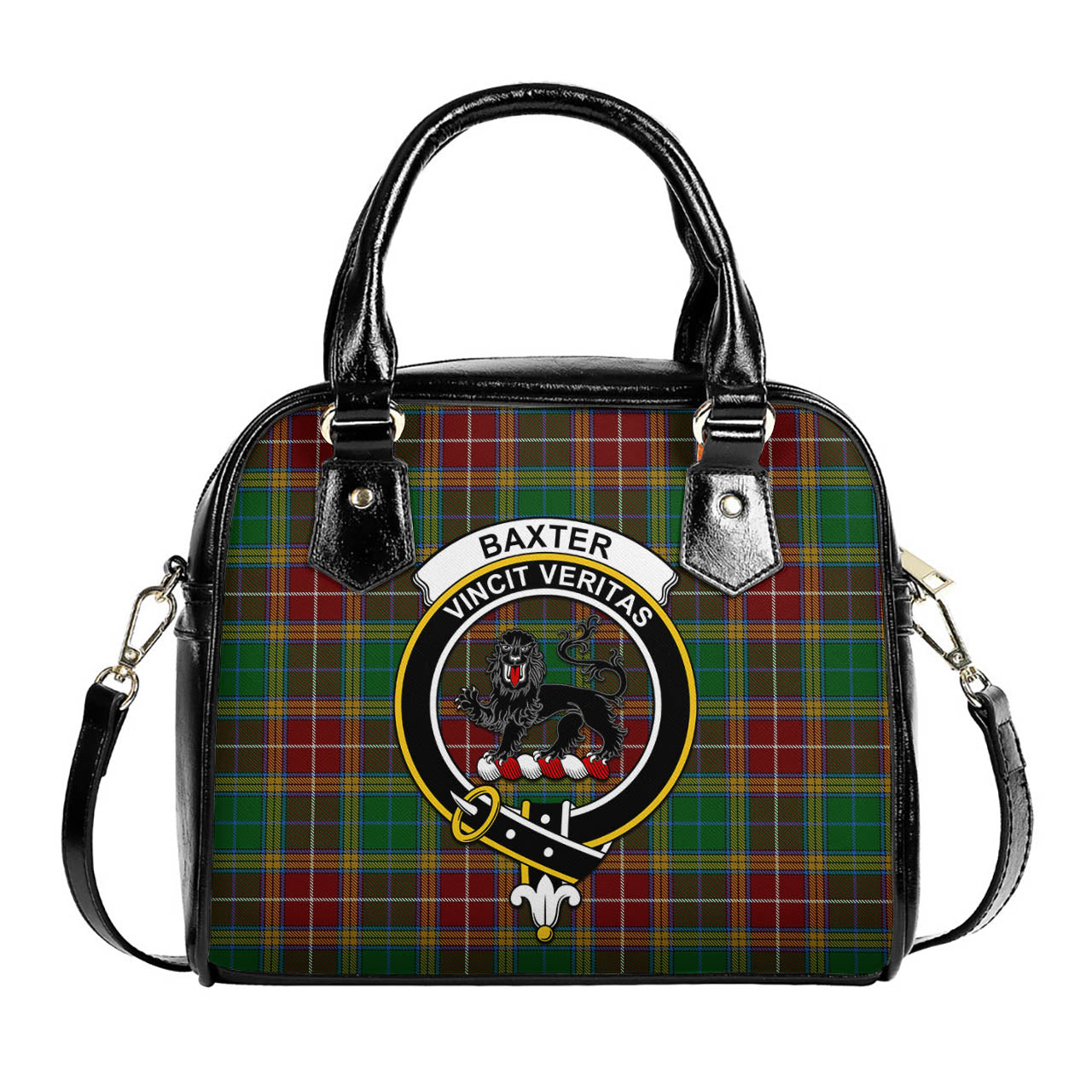 Baxter Tartan Shoulder Handbags with Family Crest One Size 6*25*22 cm - Tartanvibesclothing