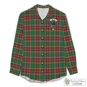 Tartan Vibes Clothing Baxter Tartan Womens Casual Shirt with Family Crest