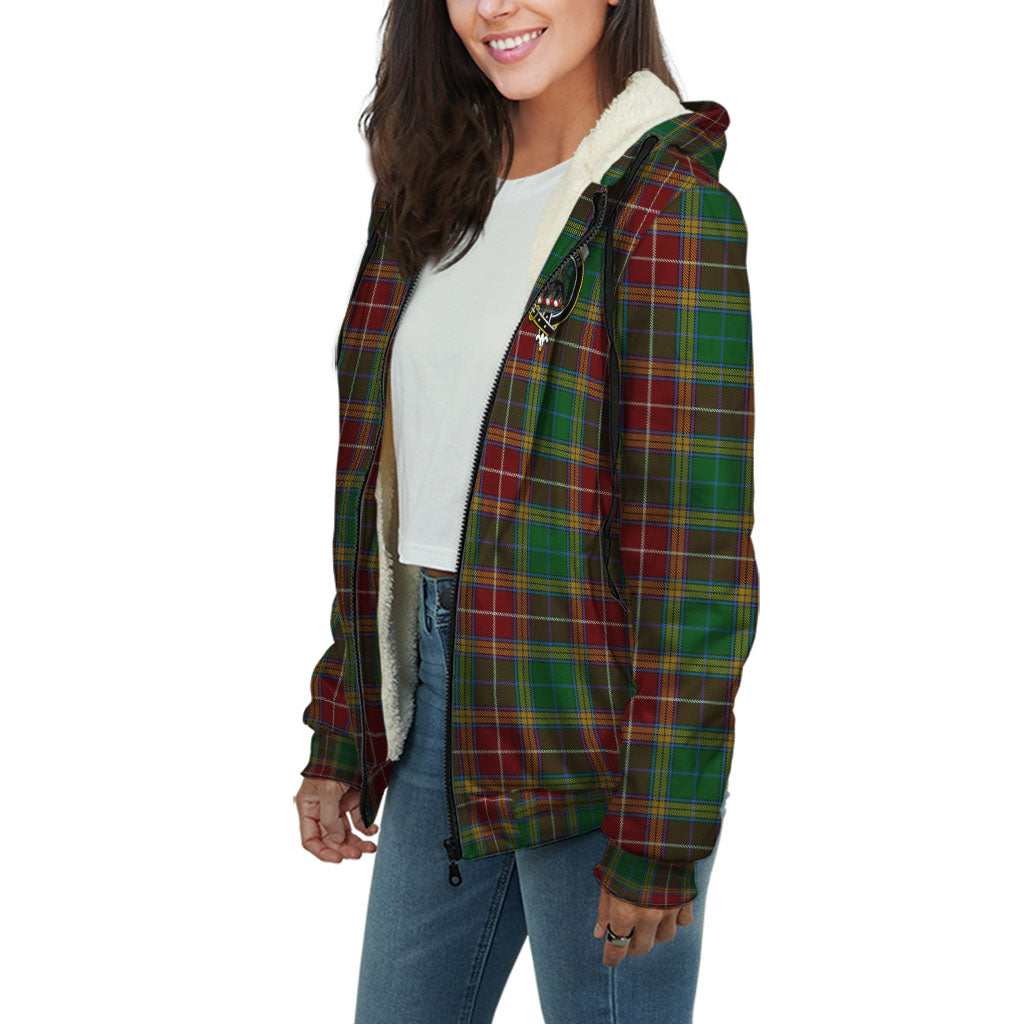 Baxter Tartan Sherpa Hoodie with Family Crest Unisex - Tartanvibesclothing
