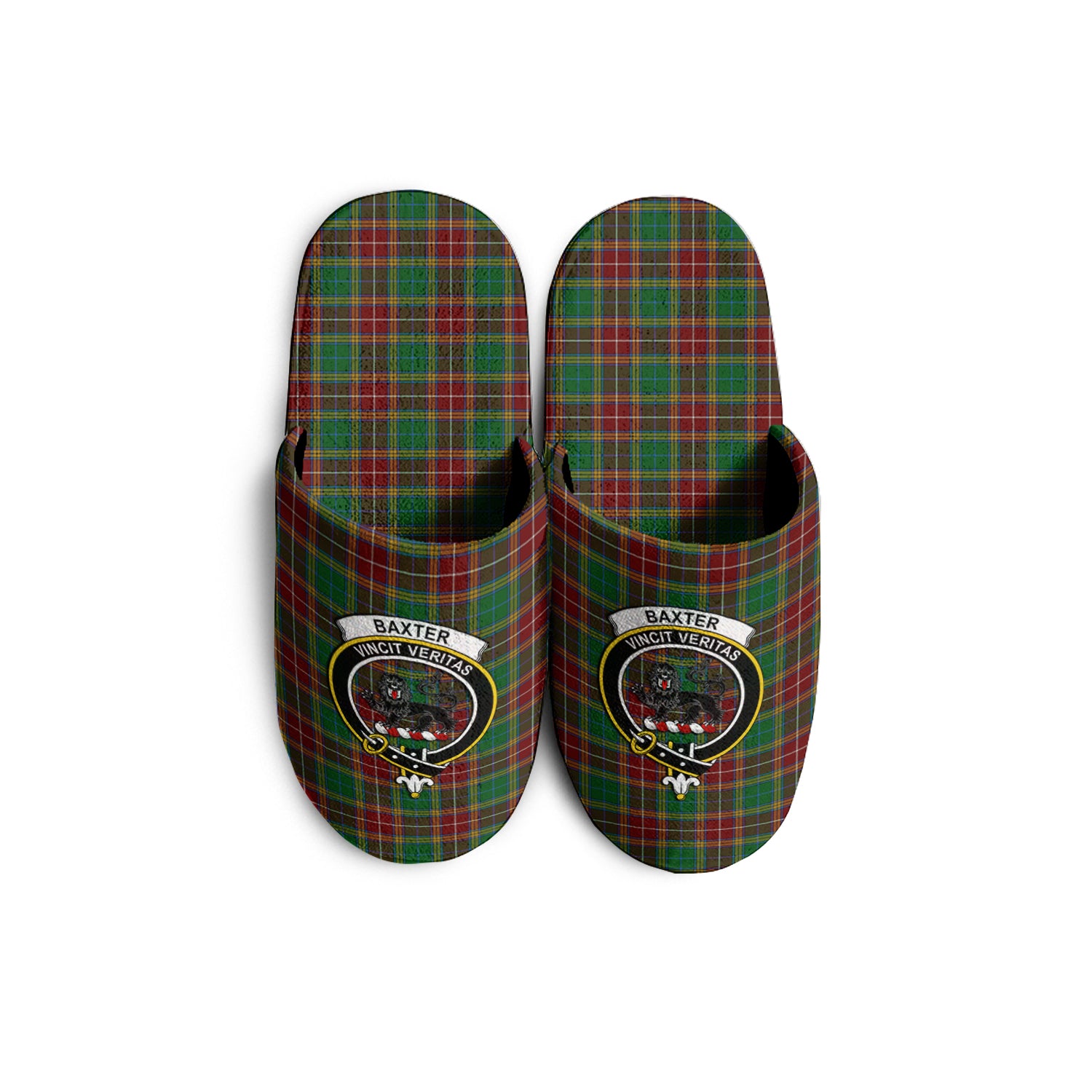 Baxter Tartan Home Slippers with Family Crest - Tartanvibesclothing