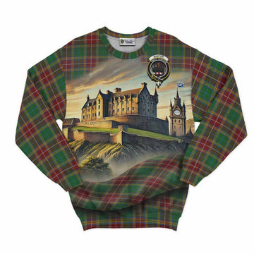 Tartan Vibes Clothing Baxter Tartan Family Crest Sweatshirt with Scottish Ancient Castle Style