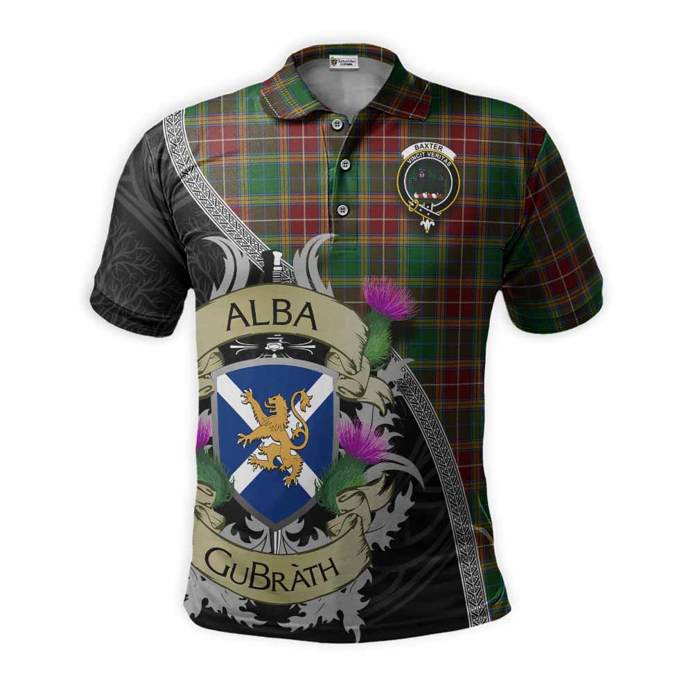 Baxter Tartan Family Crest Polo Shirt Lion Rampant Royal Thistle Shield Celtic Inspired Kid - Tartan Vibes Clothing
