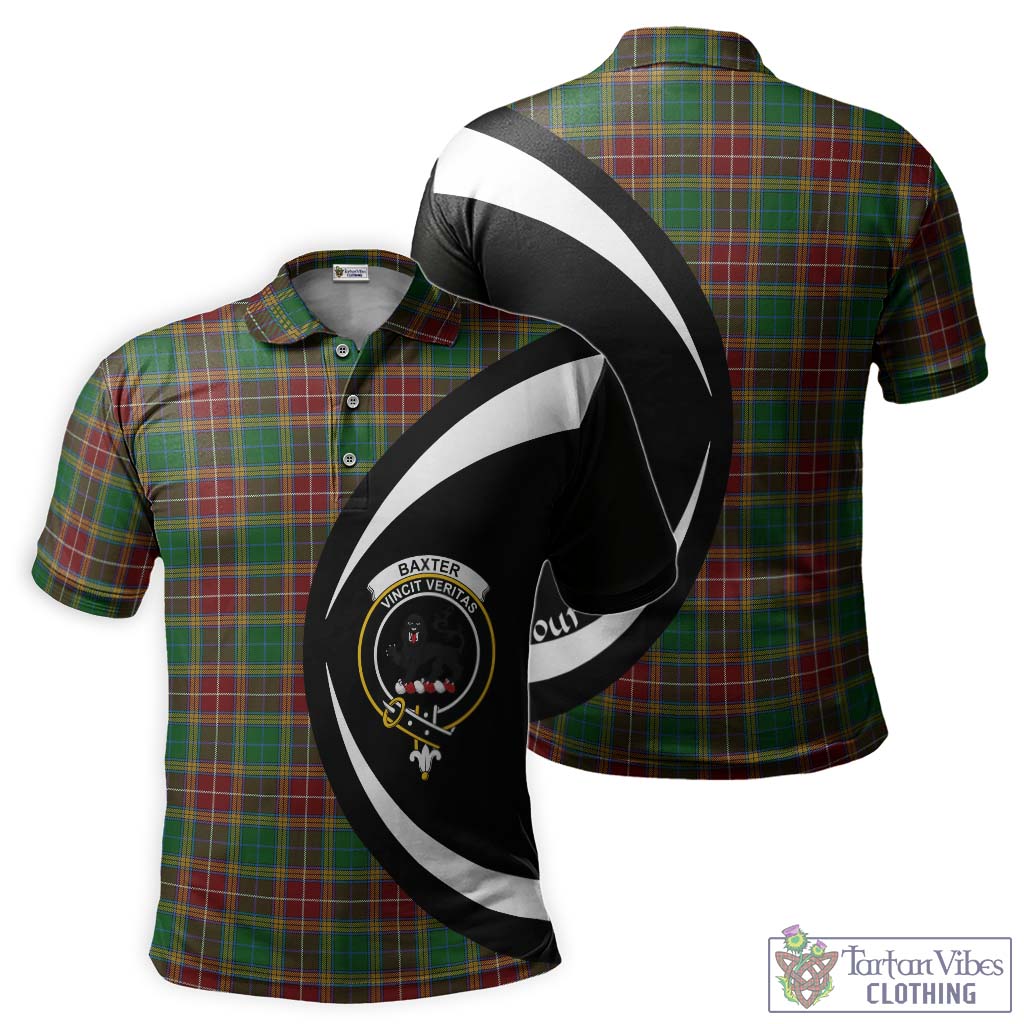 Baxter Tartan Men's Polo Shirt with Family Crest Circle Style Kid - Tartan Vibes Clothing