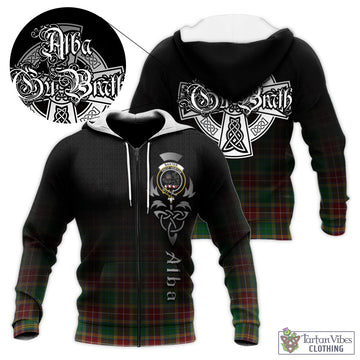 Baxter Tartan Knitted Hoodie Featuring Alba Gu Brath Family Crest Celtic Inspired