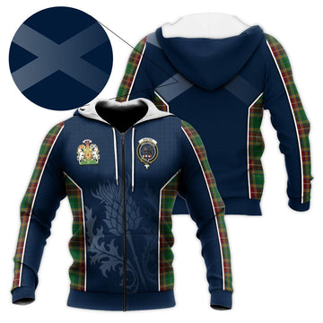 Baxter Tartan Knitted Hoodie with Family Crest and Scottish Thistle Vibes Sport Style
