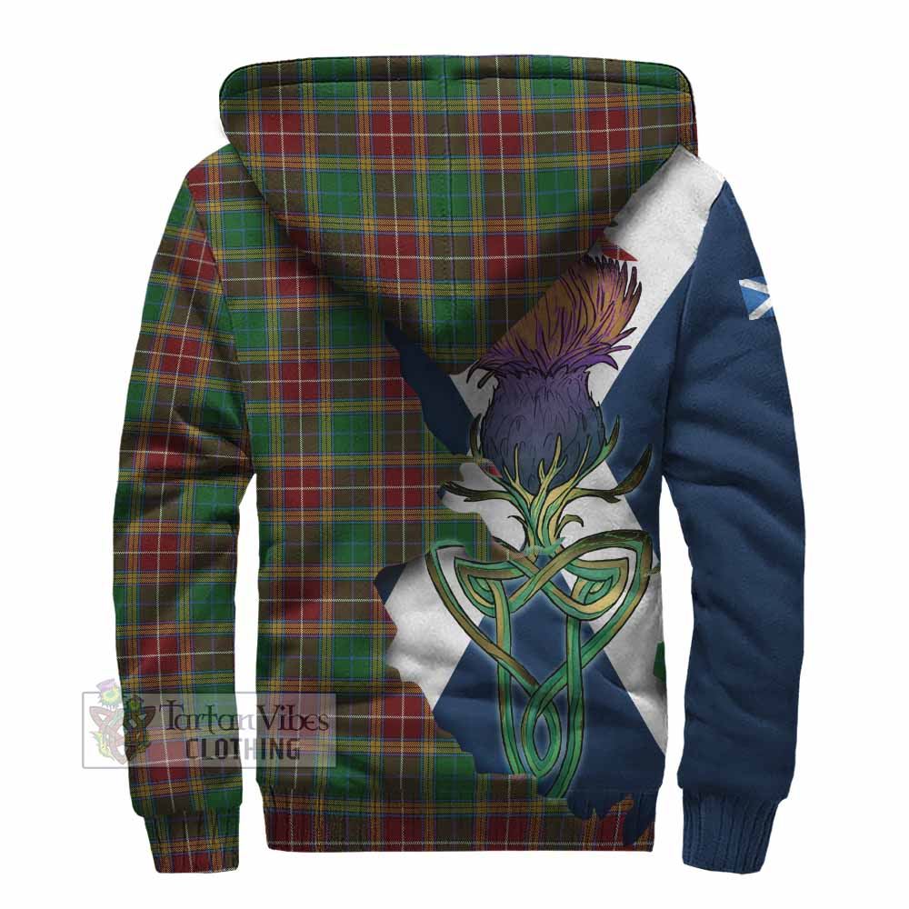 Tartan Vibes Clothing Baxter Tartan Family Crest Sherpa Hoodie Scottish Thistle Celtic Inspired