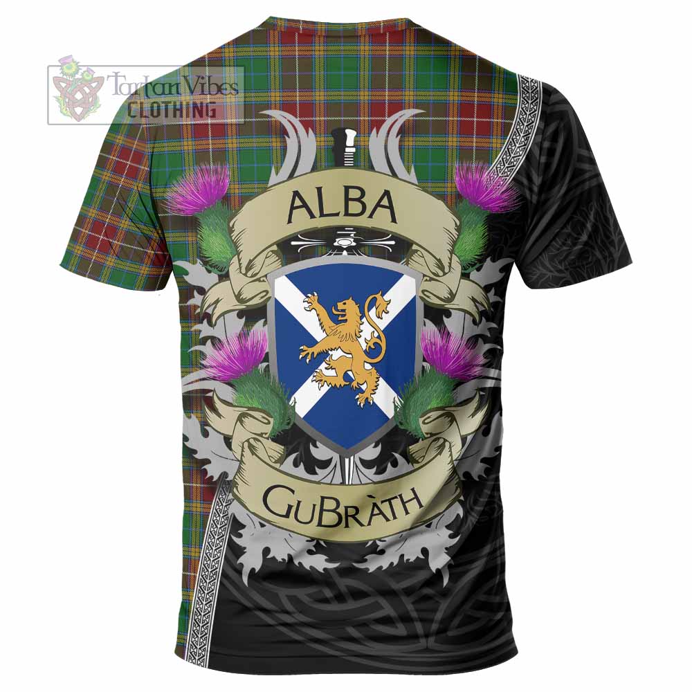 Tartan Vibes Clothing Baxter Tartan Family Crest T-Shirt Lion Rampant Royal Thistle Shield Celtic Inspired