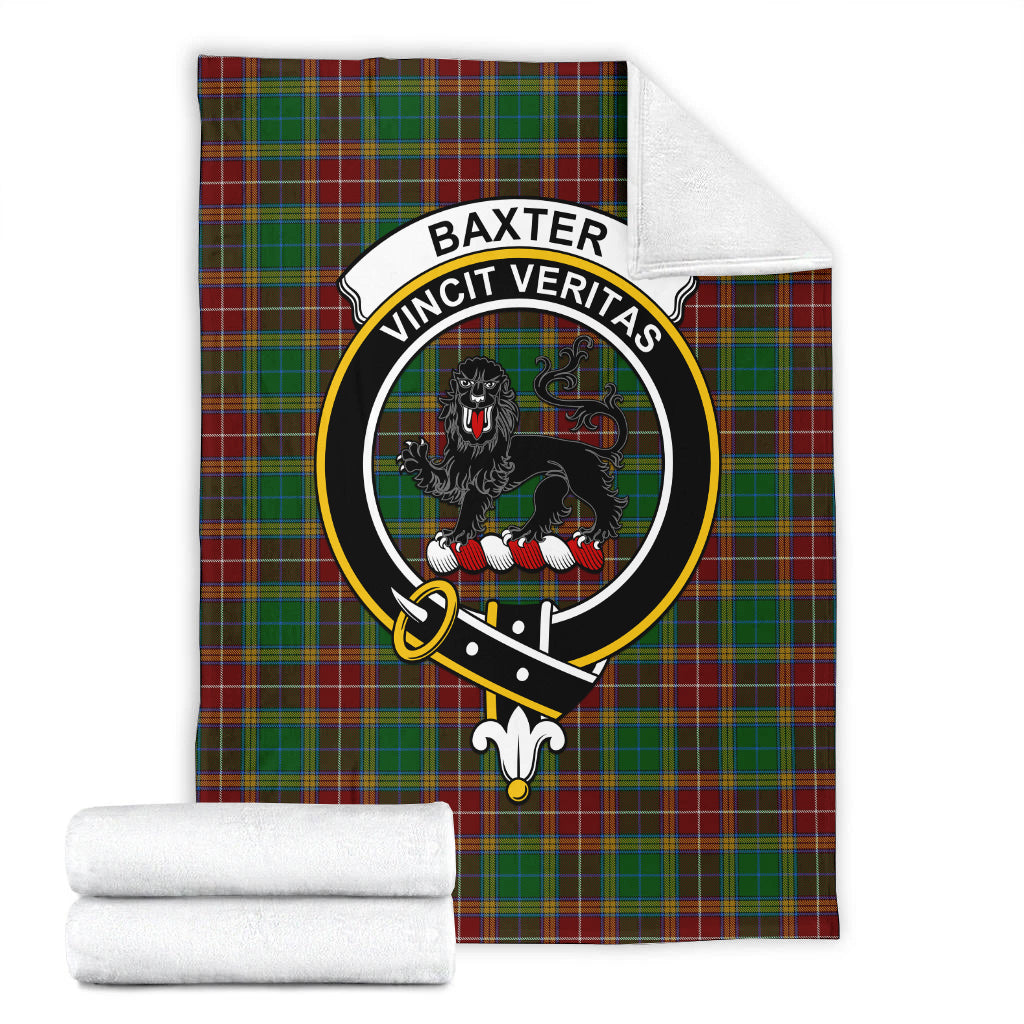 Baxter Tartan Blanket with Family Crest - Tartanvibesclothing