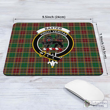 Baxter Tartan Mouse Pad with Family Crest