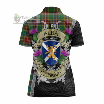Baxter Tartan Family Crest Women's Polo Shirt Lion Rampant Royal Thistle Shield Celtic Inspired